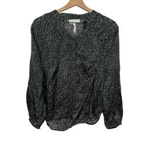 APIECE APART Women's Core Bravo Dark Ditzy Floral Popover Blouse Top Size 10